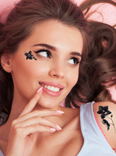 Učitajte sliku u preglednik galerije, Akvarel privremene tetovaže BLACK ORCHID