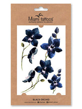 Učitajte sliku u preglednik galerije, Akvarel privremene tetovaže BLACK ORCHID